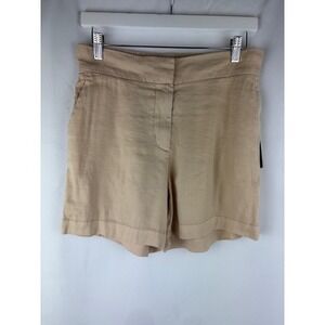 Dear John Linen Karlie Shorts Women's Small Tan Summer Lagenlook Transition